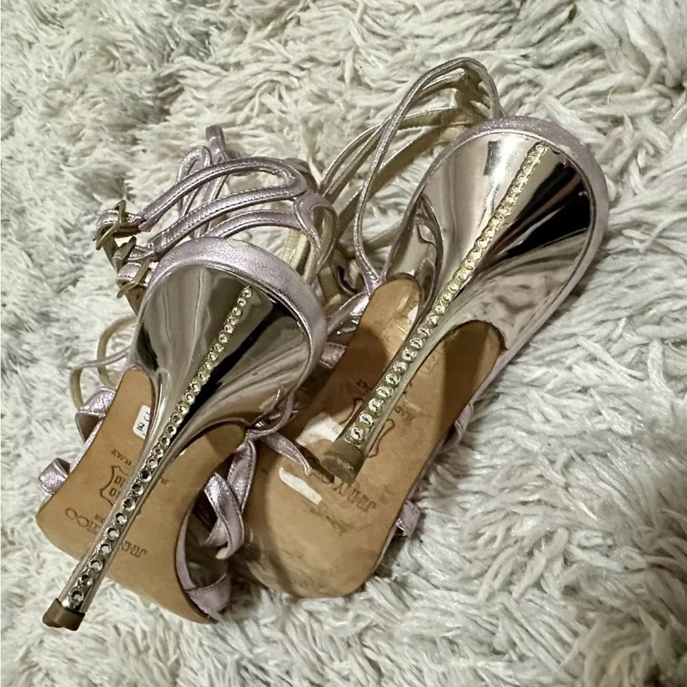 Jimmy Choo Pink Strappy Heels 36 - Picture 7 of 10
